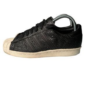 Adidas La Marque Aux 3 Bandes Sneakers Women 7 Black Snakeskin Shoes Punk Grunge